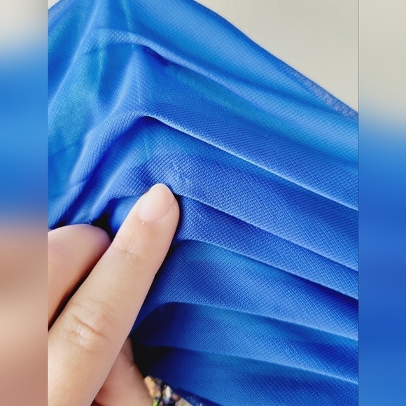 City‎ Triangles blue color formal prom dress with rhynestones size 13 - Picture 5 of 8